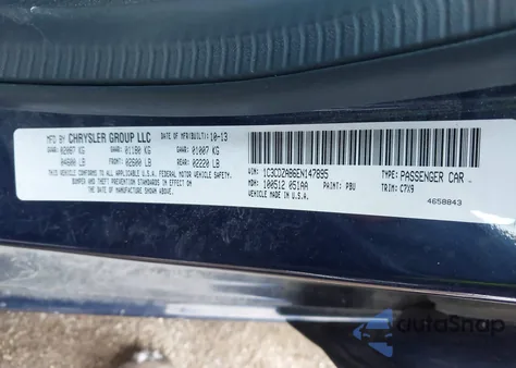 2014 Dodge Avenger Se z USA, uszkodzony, nr VIN 1C3CDZAB6EN147895